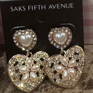 Saks Fifth Avenue Heart Earrings